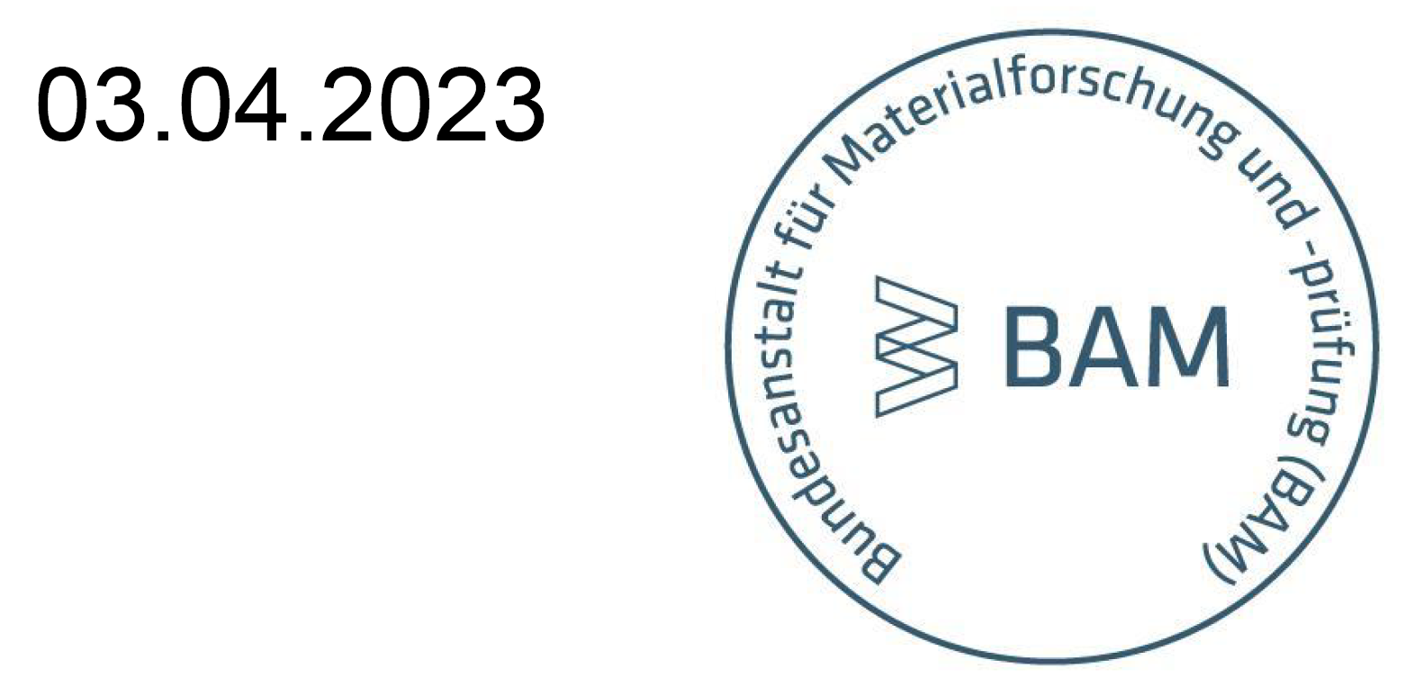 Papiersiegel der BAM Papiersiegel der BAM