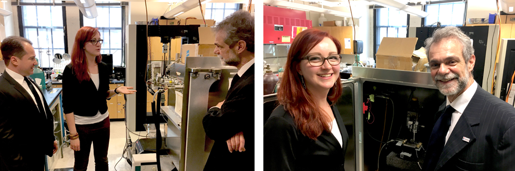 Besuch der Laborräume des MIT mit Dr. Kathrin Graetz vom Department of Material Science and Engineering des MIT Besuch der Laborräume des MIT mit Dr. Kathrin Graetz vom Department of Material Science and Engineering des MIT