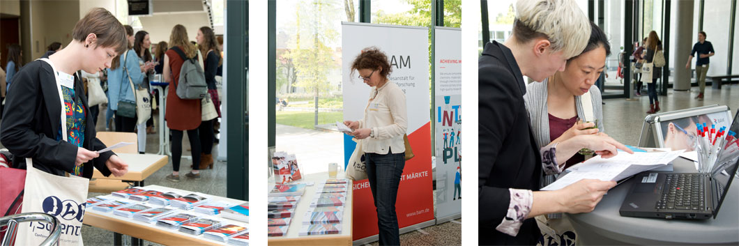 Besucherinnen am BAM-Stand auf der "I, Scientist" Konferenz Besucherinnen am BAM-Stand auf der "I, Scientist" Konferenz