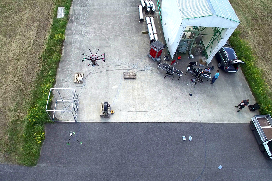 BAM Testgelände Technische Sicherheit: Versuch zur Drohnen gestützten Rekonstruktion eines Gasfahnenquerschnitts