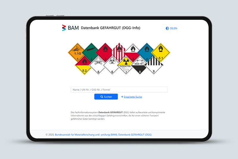 Gefahrgut-Datenbank: BAM öffnet Angebot als kostenfreien Service Gefahrgut-Datenbank: BAM öffnet Angebot als kostenfreien Service