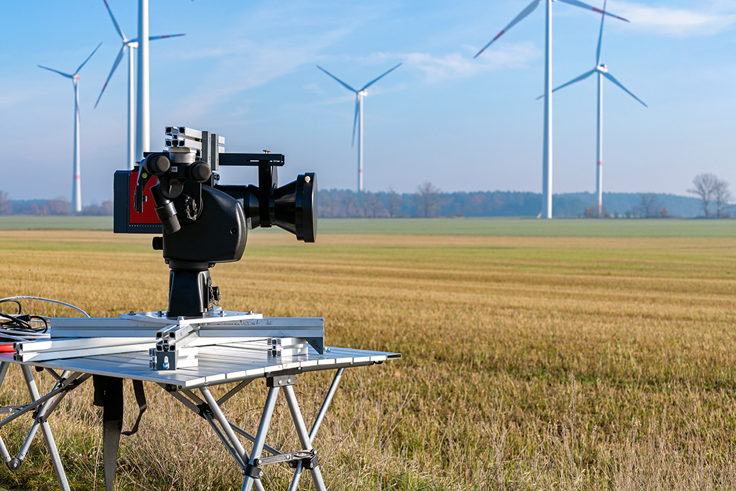 Infrarotkamera vor Windpark Infrarotkamera vor Windpark
