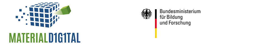Logos von MaterialDigital und BMBF Logos von MaterialDigital und BMBF