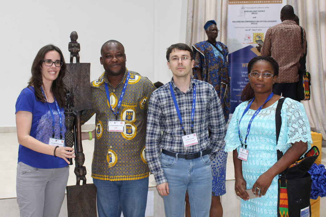 Dr Ana Guilherme Buzanich at an exchange about an African synchrotron with scientists in Accra