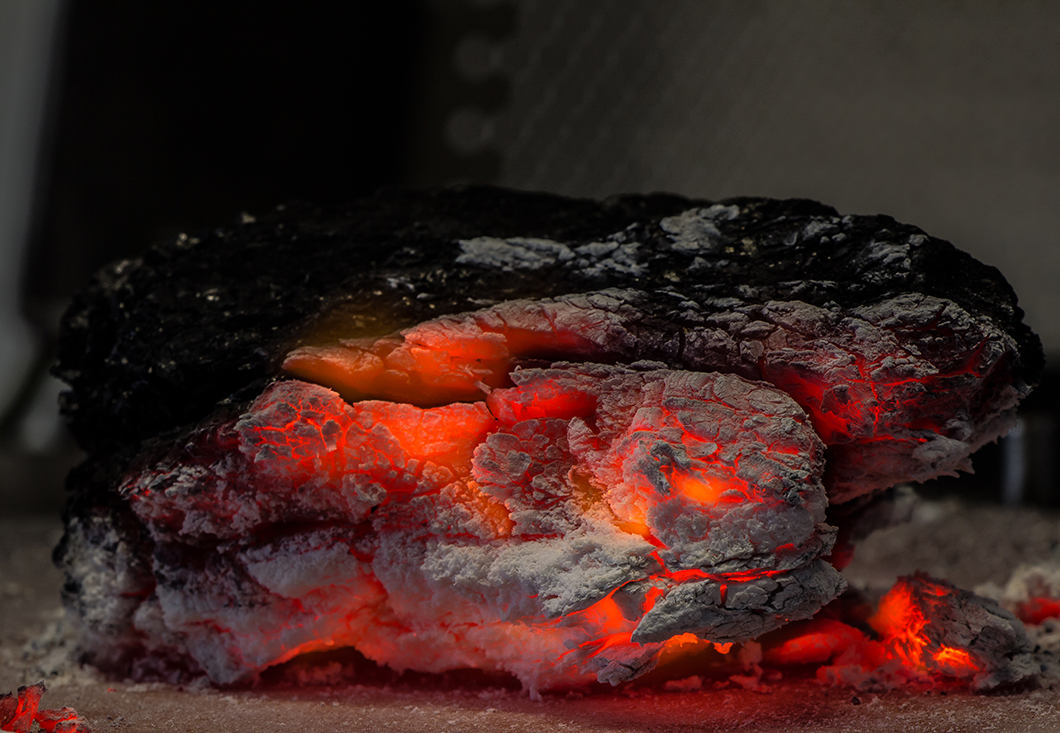 Ignited hard coal Ignited hard coal