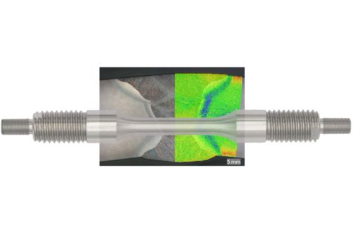 Metallographic cross-section of the weld seam with hardness measurement and extraction position of the cross-weld tensile specimen. Metallographic cross-section of the weld seam with hardness measurement and extraction position of the cross-weld tensile specimen.