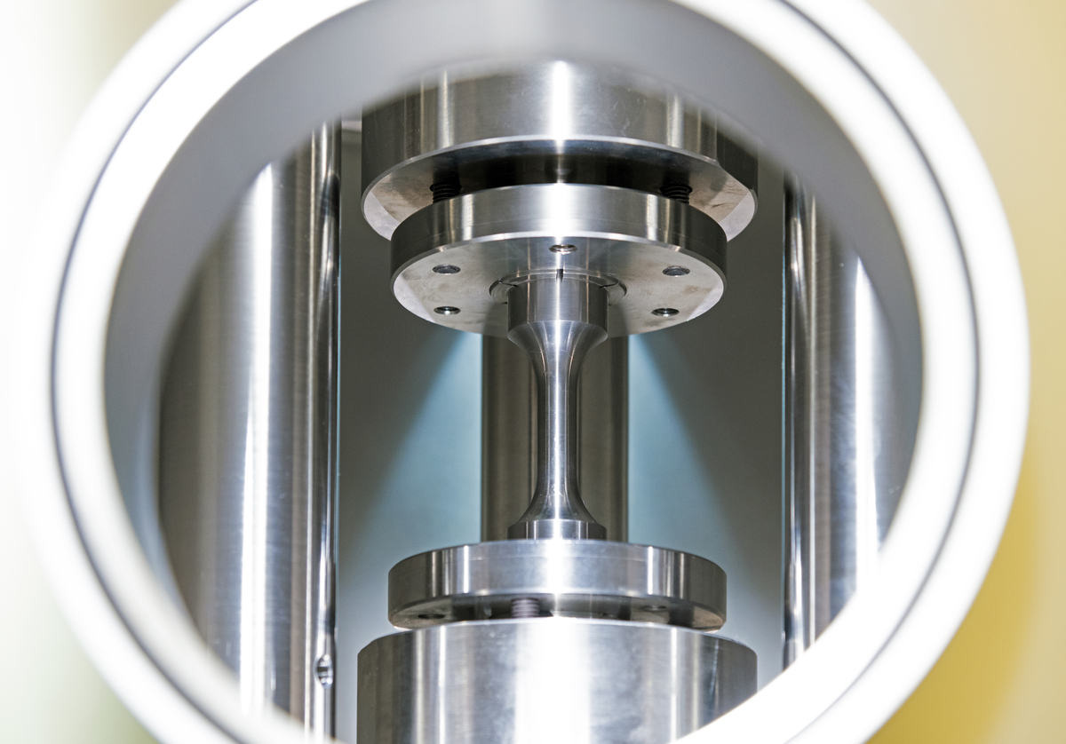 In the hollow tensile specimen technique, a metal specimen filled with hydrogen is strained simultaneously. The test procedure is significantly less complex than conventional methods.  In the hollow tensile specimen technique, a metal specimen filled with hydrogen is strained simultaneously. The test procedure is significantly less complex than conventional methods.