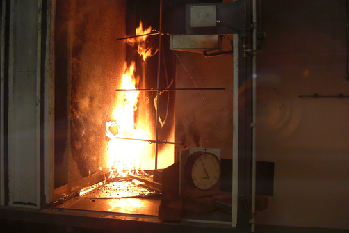 Fire testing of a facade Fire testing of a facade