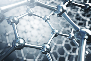 3d illusrtation of graphene molecules