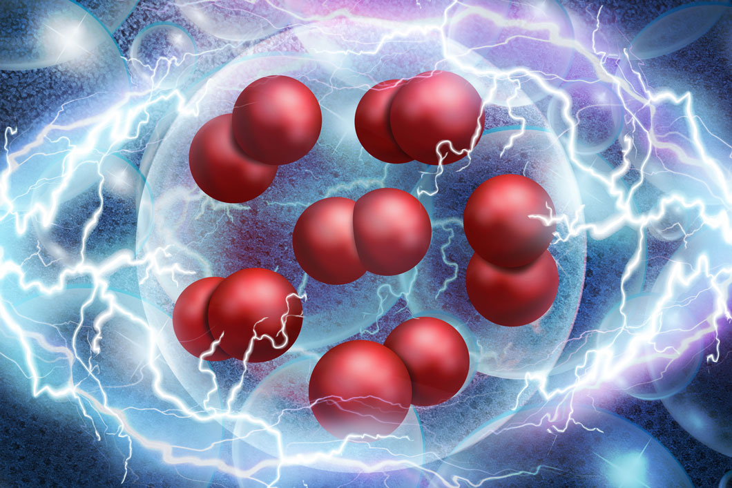 Nano-materials (in the background) are used in the catalysis of hydrogen Nano-materials (in the background) are used in the catalysis of hydrogen