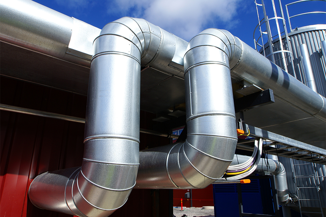 Pipes, tubes, cables and equipment at a power plant Pipes, tubes, cables and equipment at a power plant