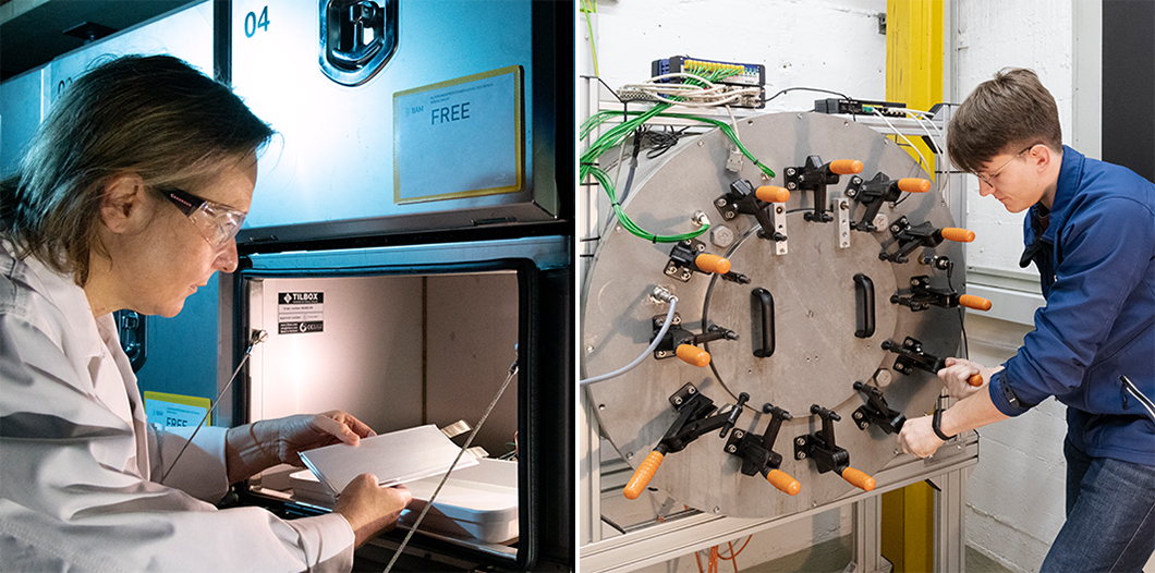 Testing lithium-ion batteries in BAM's battery test centre Testing lithium-ion batteries in BAM's battery test centre