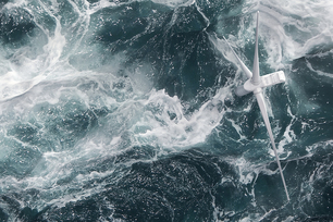 Wind turbine in the sea Wind turbine in the sea