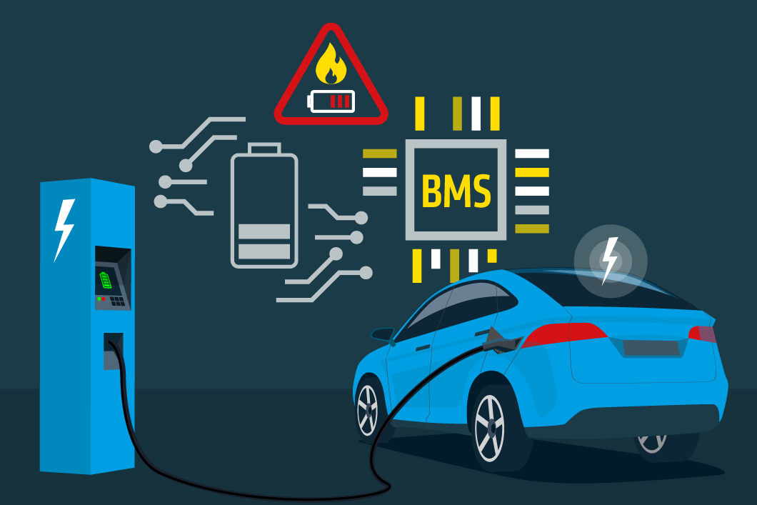 Batteriemanagementsystem Das Frühwarnsystem misst und analysiert den Wechselstromwiderstand und kann so deutlich früher gefährliche Veränderungen in einer Batteriezelle registrieren.