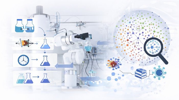 Semantische Beschreibungen machen Prozesse, Daten und Wissen chemischer Synthesen in autonomen Laboren maschinenverarbeitbar.