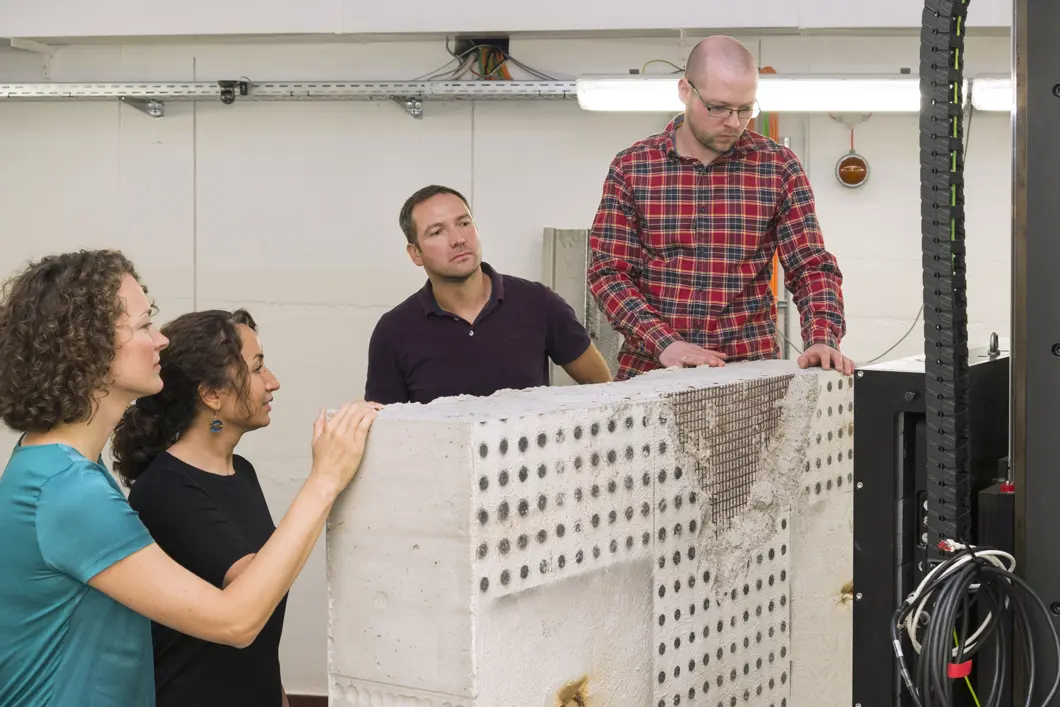 Teamwork as inspiration photo of a non-destructive testing of larger components